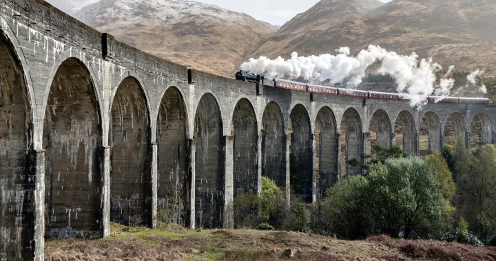 The Jacobite steam Train in Scotland also knows as “The Harry Potter train”