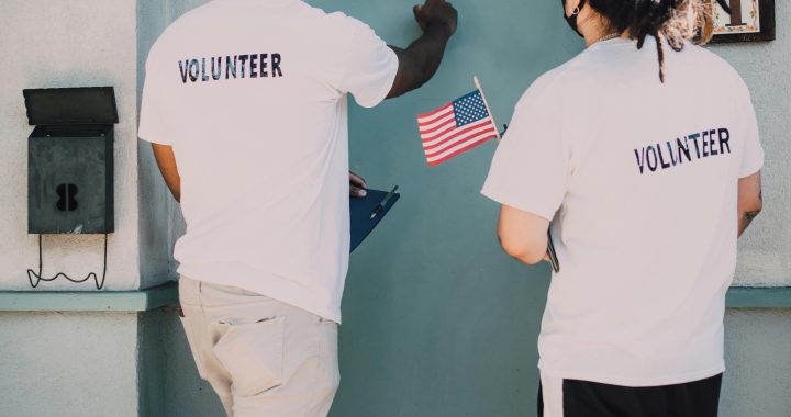 The charity volunteers are constantly visiting my grandparents’ doorstep.